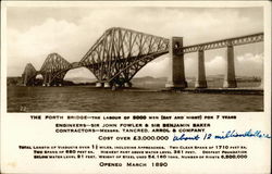 The Forth Bridge - The Labour of 5000 Men (Day and Night) For Seven Years Postcard