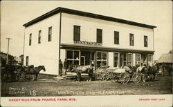 Lien & Teicen, Greetings from Prairie Farm, Wis Wisconsin Postcard 