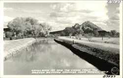 Camelback Mt. and the Canal from Arizona Biltmore Grounds Postcard