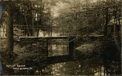 Outlet Bridge Lake Winola, PA Postcard Postcard