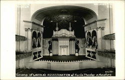 Scene of Lincoln's Assassination at Ford's Theater in Miniature Postcard