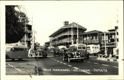 Cruce Ferrocarril Ave. Central Postcard