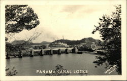Panama Canal Locks Postcard