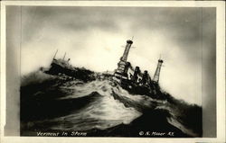 Vermont in Storm Boats, Ships Postcard Postcard