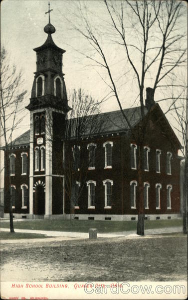 High School Building Quaker City Ohio