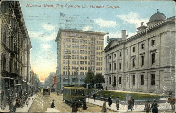 Morrison Street, East from 6th Street Portland Oregon