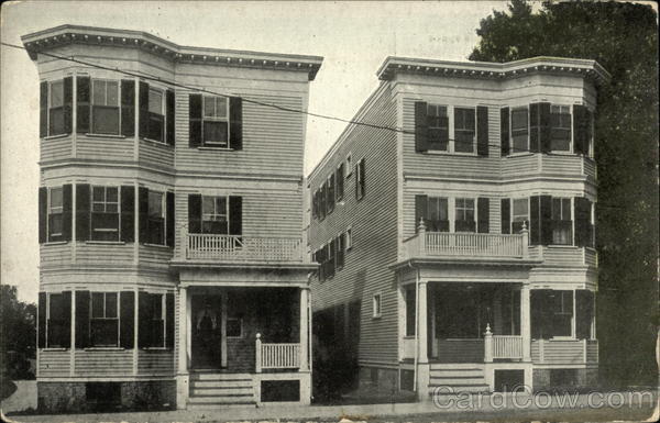 View of Two Homes from Street Lowell Massachusetts