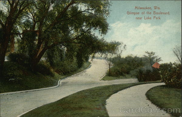 Glimpse of the Boulevard Near Lake Park Milwaukee Wisconsin