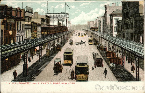 Bowery and Elevated Road New York