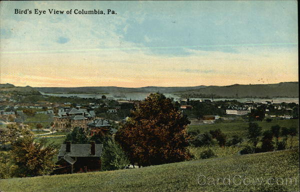 Bird's Eye View of Town Columbia Pennsylvania