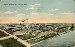 Aerial View of Parke, Davis & Co Postcard