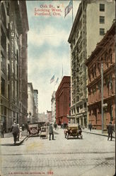 Oak Street, Looking West Postcard