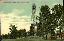 Observation Tower at Creve Coeur Lake Postcard