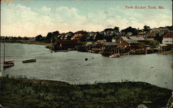 York Harbor Postcard