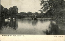 Boating on Lake, Grenloch Park New Jersey Postcard Postcard