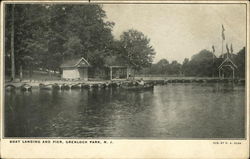 Boat Landing and Pier Grenloch, NJ Postcard Postcard