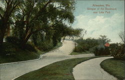 Glimpse of the Boulevard Near Lake Park Postcard