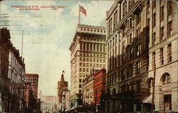 Wisconsin Street Looking West Postcard