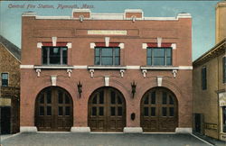 Central Fire Station Postcard