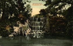 Horseshoe Falls Woonsocket, RI Postcard Postcard