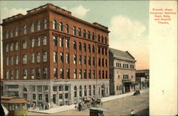 American National Bank Building and Everett Theatre Washington Postcard Postcard