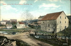 Scene Along the Wyomissing Reading, PA Postcard Postcard