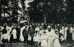 Ex-Burgess Roberts Delivering Address Dedication Day, Elmwood Park Ex-Burgess Roberts Delivering Address Dedication Day, Elmwood Park