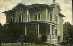 F. A. Dean's Residence Postcard