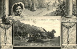 Steamboat "The Abe Lincoln" Plying between Williamsport and Nippono Park Postcard