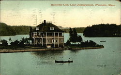 Rostrevor Club, Lake Quinsigamond Worcester, MA Postcard Postcard