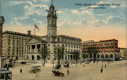 Public Square showing Court House Postcard