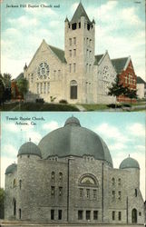 Views of Jackson Hill and Temple Baptist Churches Postcard