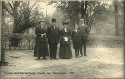 President-elect Taft and Family - Christmas Holidays - 1908 Augusta, GA Postcard Postcard