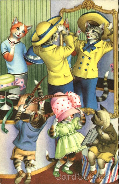 Cats Shopping for Hats