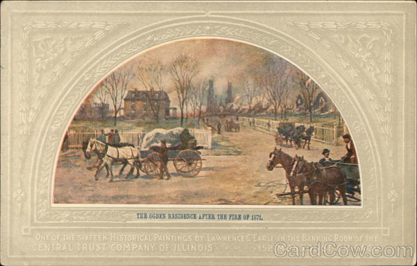The Ogden Residence After the Fire of 1871 Firemen