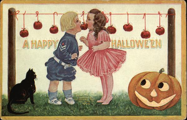 Happy Halloween - Children and Apples