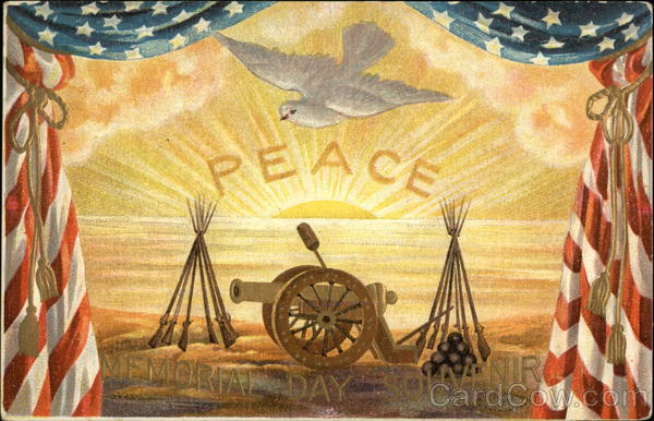 Peace With Dove and Canon, Memorial Day Souvenir