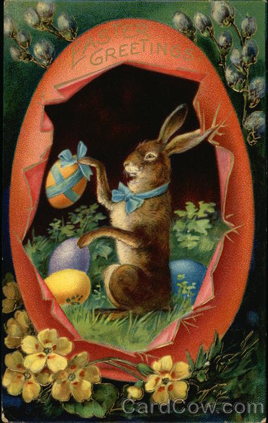 Easter Greetings With Bunnies