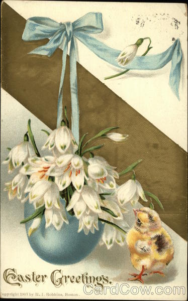 Easter Greetings With Chicks