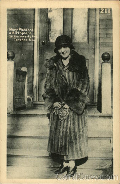 Mary Pickford & Birthplace Toronto Canada Actresses