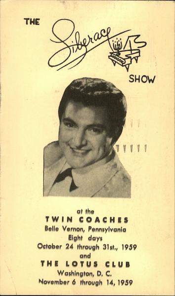The Liberce Show - at the Twin Coaches Bell Vernon Pennsylvania