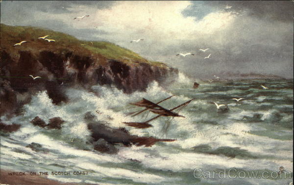 Wreck on the Scotch Coast Tuck's Oilette Series