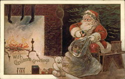 With Christmas Greetings Postcard