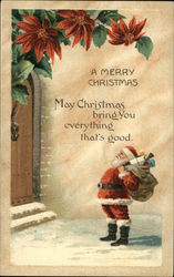 A Merry Christmas, May Christmas Bring you Everything That's Good Santa Claus Postcard Postcard