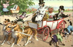 Cat Wedding Postcard