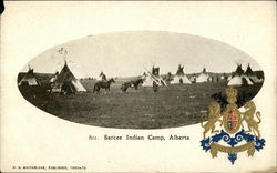Sarcee Indian Camp, Alberta Native Americana Postcard Postcard