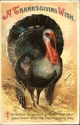 A Thanksgiving Wish Turkeys Postcard Postcard