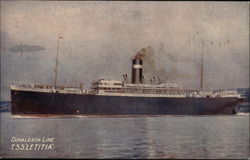 Donaldson Line T.S.S. Letitia Postcard