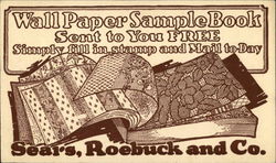 Wall Paper Sample Book Sent to you Free, Sears, Roebuck and Co Postcard