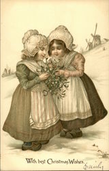 With Best Christmas Wishes Postcard